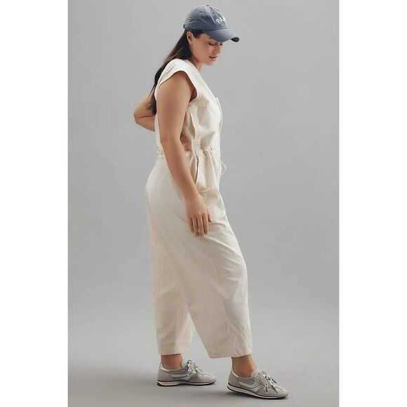 Daily Practice Anthropologie Soller Drawstring Jumpsuit Straight Leg XL 281876 - Picture 6 of 11